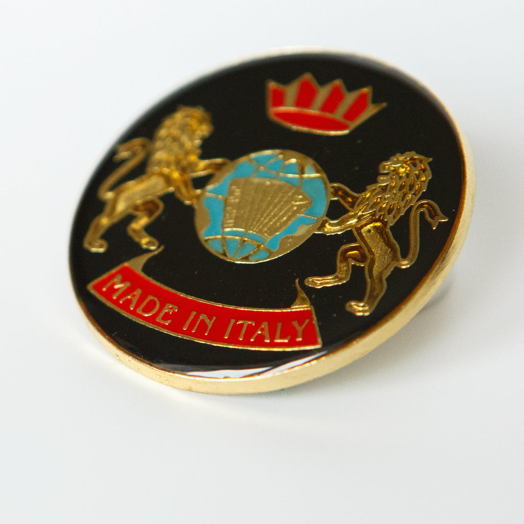 Accordion "Made in Italy" Metal Emblem: Restoration Badge