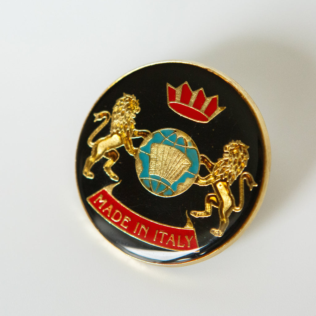 Accordion "Made in Italy" Metal Emblem: Restoration Badge