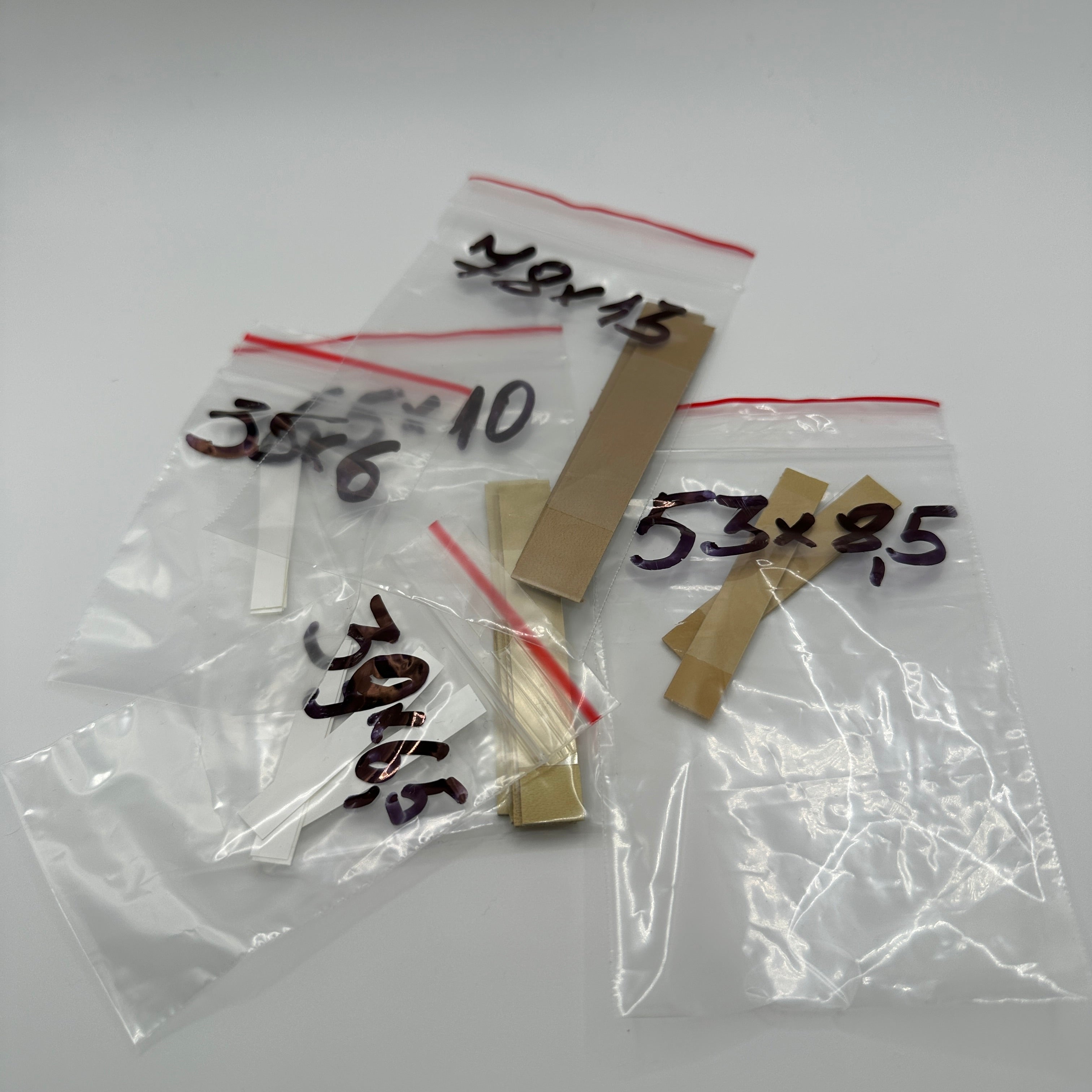 Accordion Reed Valves – Genuine Leather with Synthetic Backing | 10 Pieces | Multiple Sizes | Accordion Repair Parts