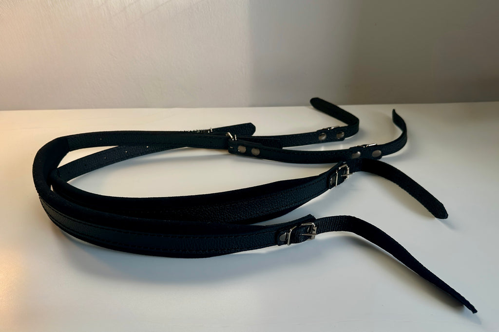 Genuine Flotar Leather Accordion Straps | Padded Comfort, Adjustable Length, Made in Ukraine