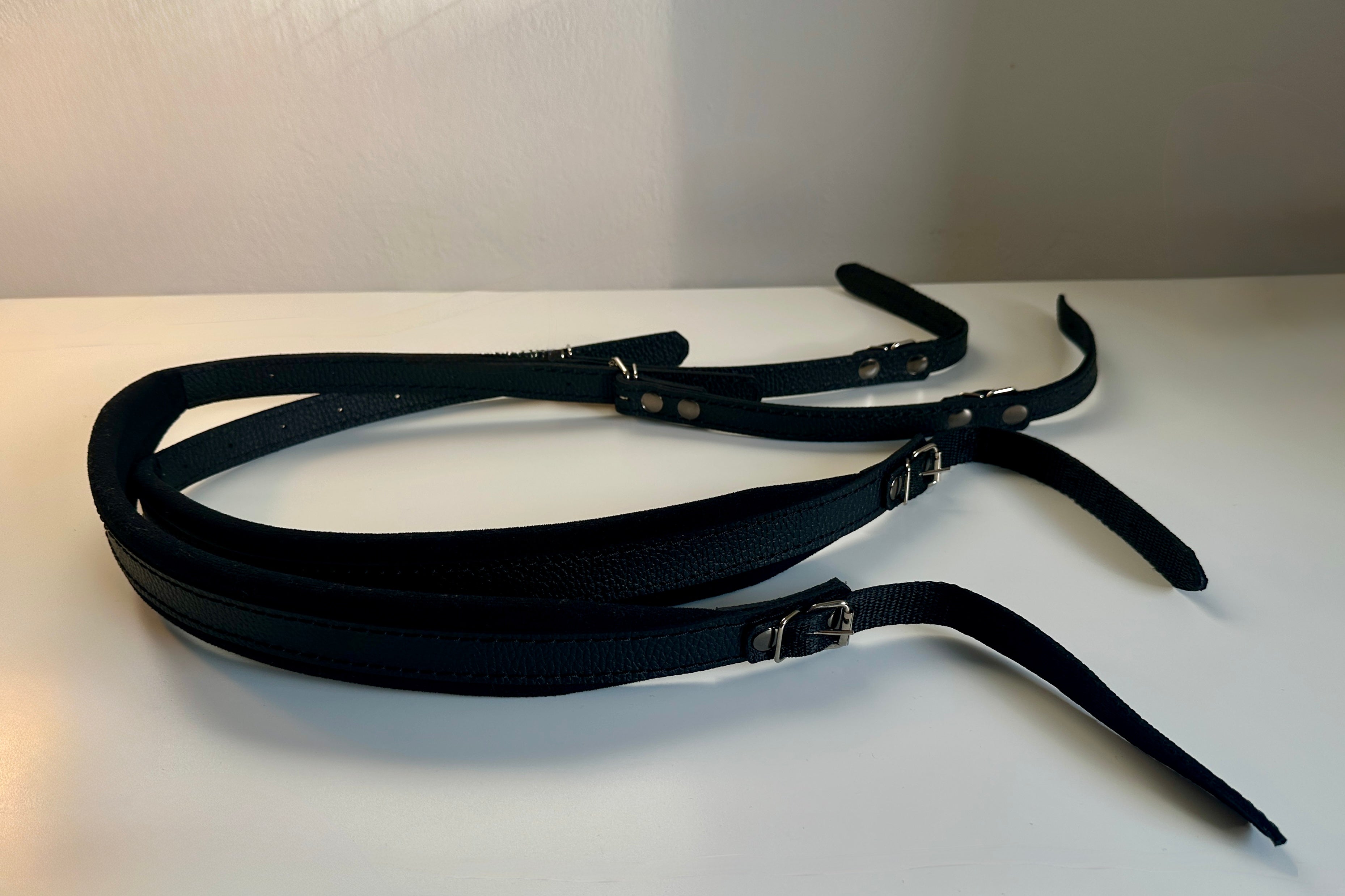 Genuine Flotar Leather Accordion Straps | Padded Comfort, Adjustable Length, Made in Ukraine