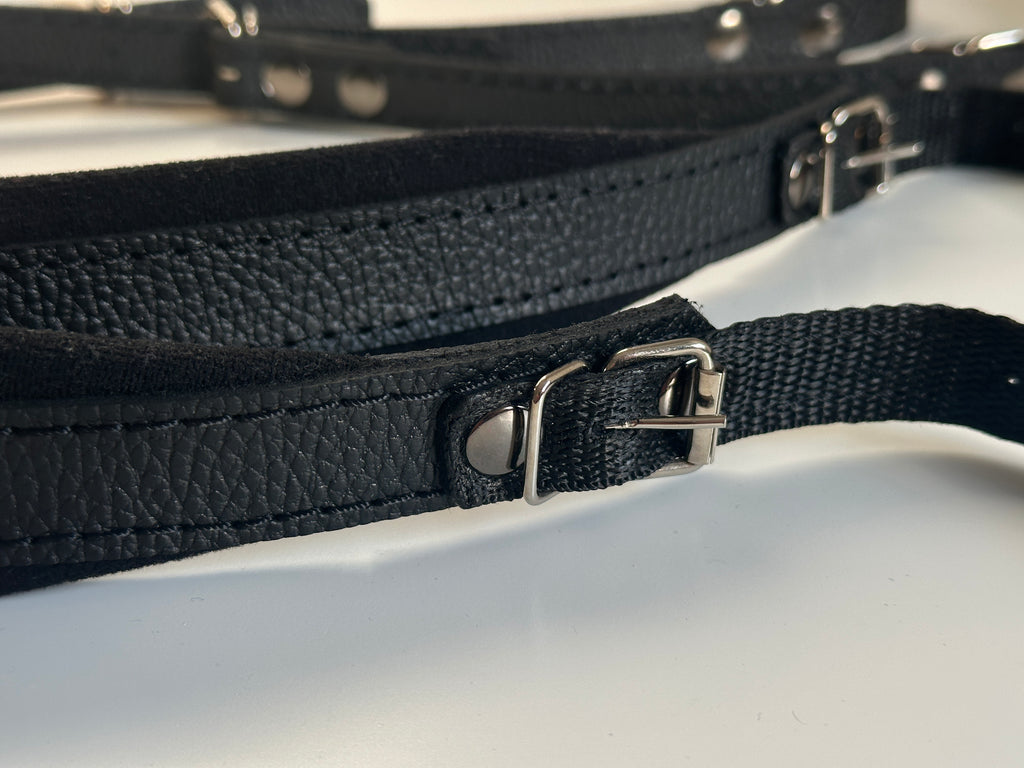 Genuine Flotar Leather Accordion Straps | Padded Comfort, Adjustable Length, Made in Ukraine